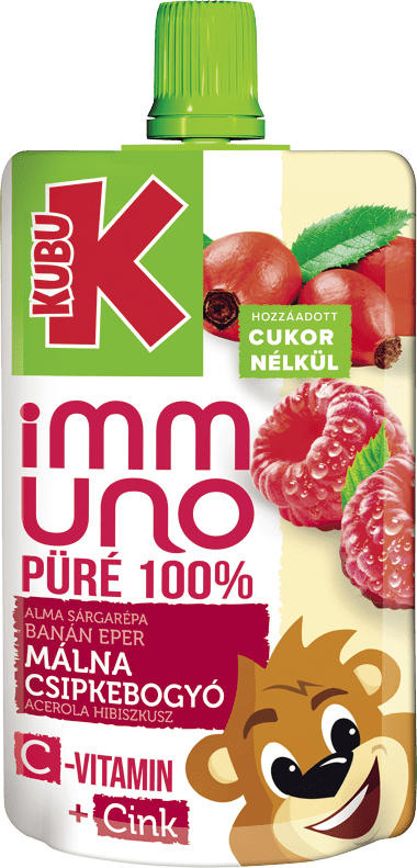 Kubu Immuno püré Málna-Csipkebogyó 100g  