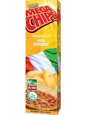 Megachips Pizza és Pepperoni ízű 50g 