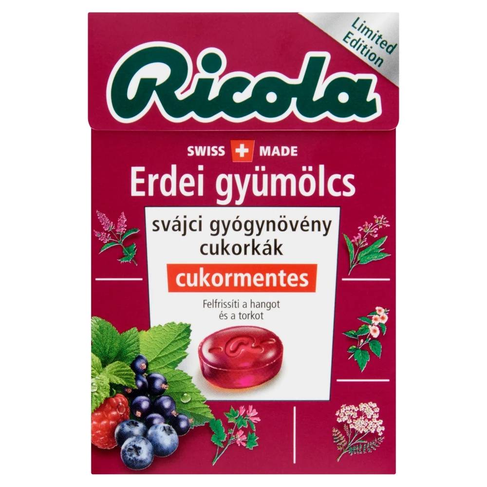 Ricola gyógynövény cukorka eredeti cukormentes 40g  