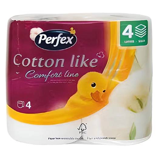 Perfex toalettpapír Cotton Like Comfort Line Natural 4 tek. 3r. (140lap) 