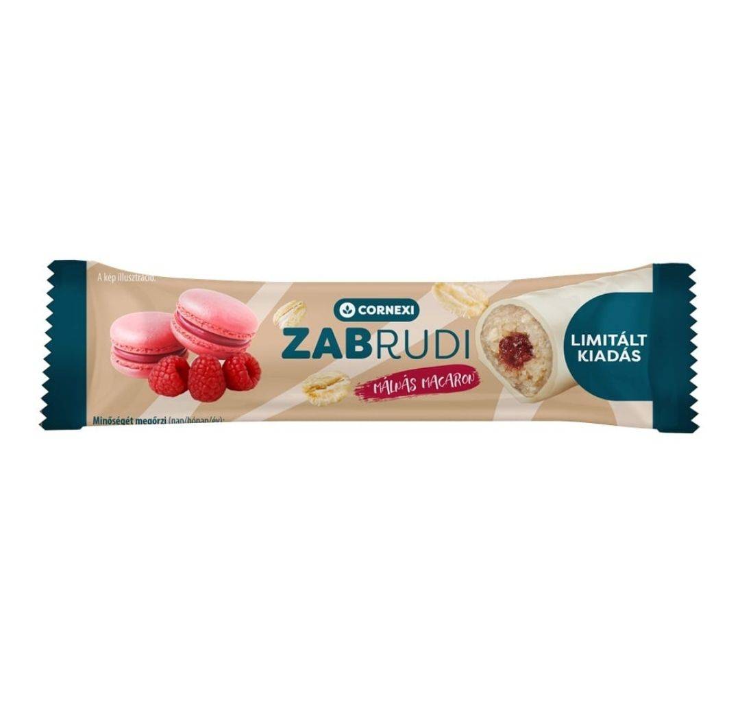 Cornexi Zabrudi Macaronízű, málnás töltelékkel töltött zabrúd jogurtos tejbevonattal 30g 
