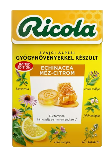 Ricola Echinacea - Méz cukorka 40g 