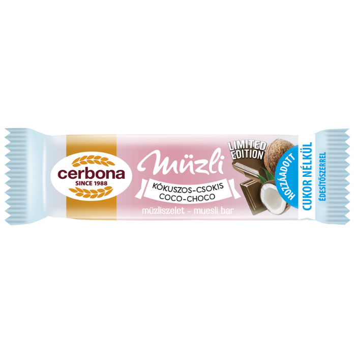 Cerbona müzliszelet kókuszos-csokis 20g  