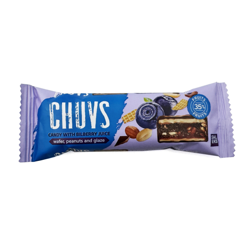 CHUVS gyümölcsszelet, pirított mogyoróval és áfonyával 30g 