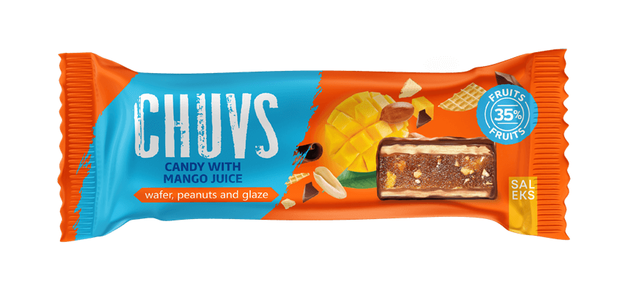 CHUVS gyümölcsszelet, pirított mogyoróval és mangóval 30g 