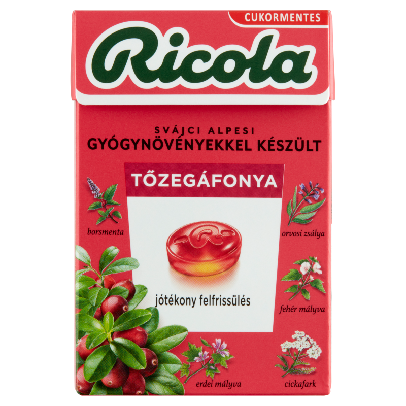 Ricola Tőzegáfonyás cukorka 40g 