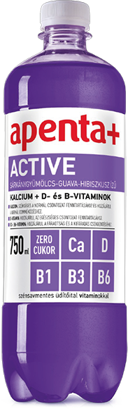 Apenta+ Active (Sárkánygyümölcs-Guava) 0,75l   DRS