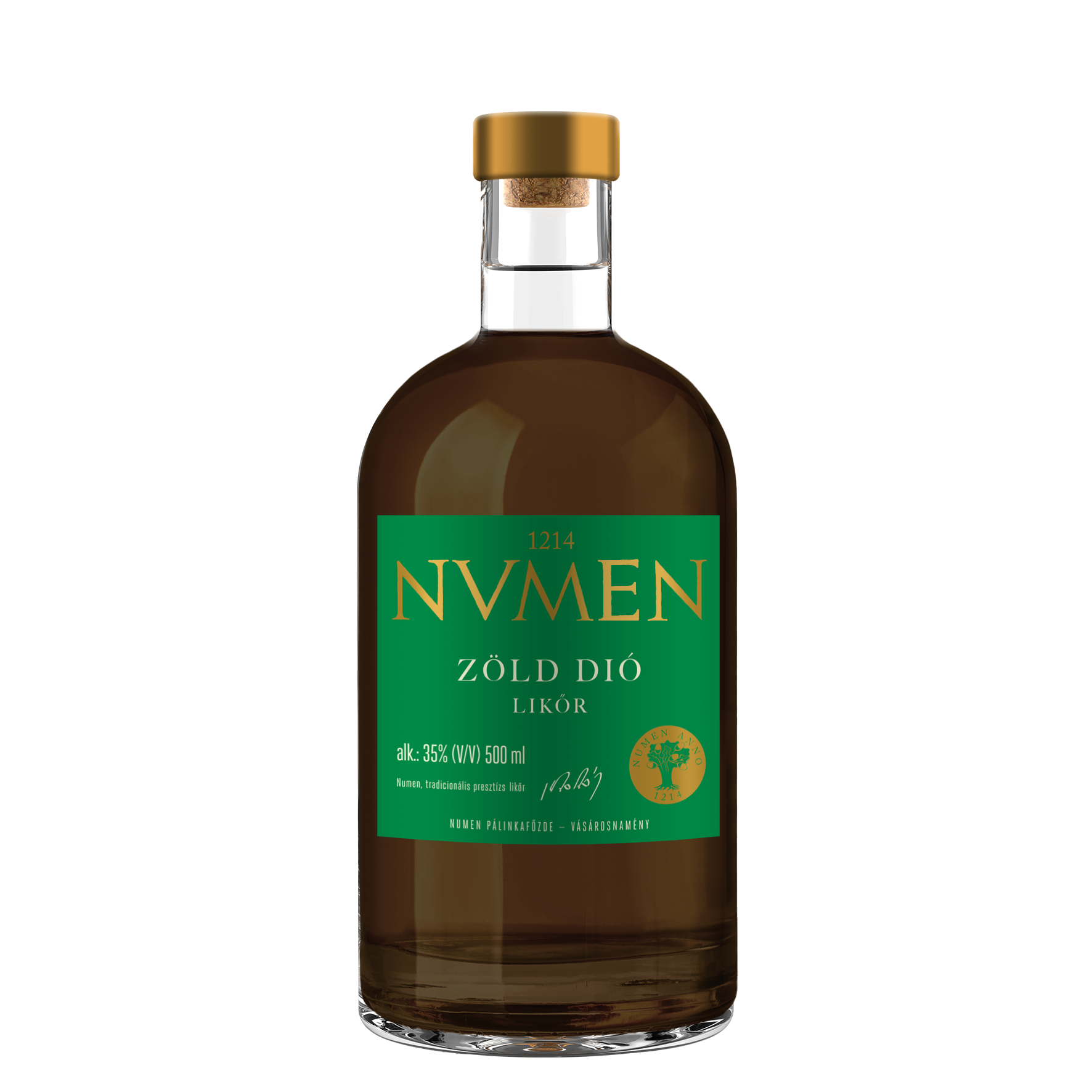 NVMEN Zöld Dió Likőr 35% 0,5l  DRS