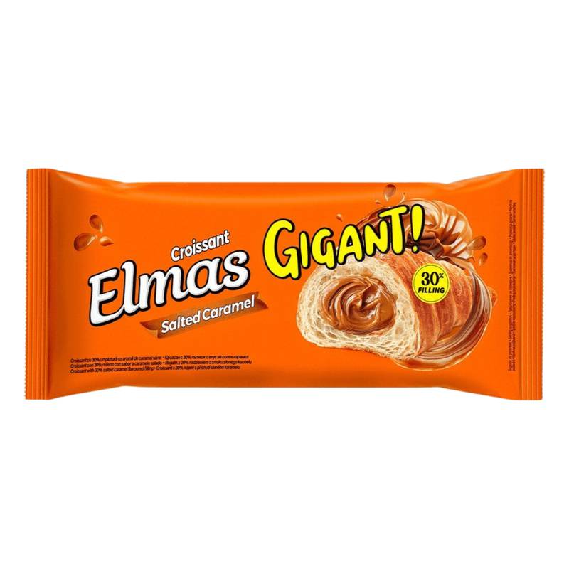ELMAS Croissant GIGANT Sós Karemellás 160g 
