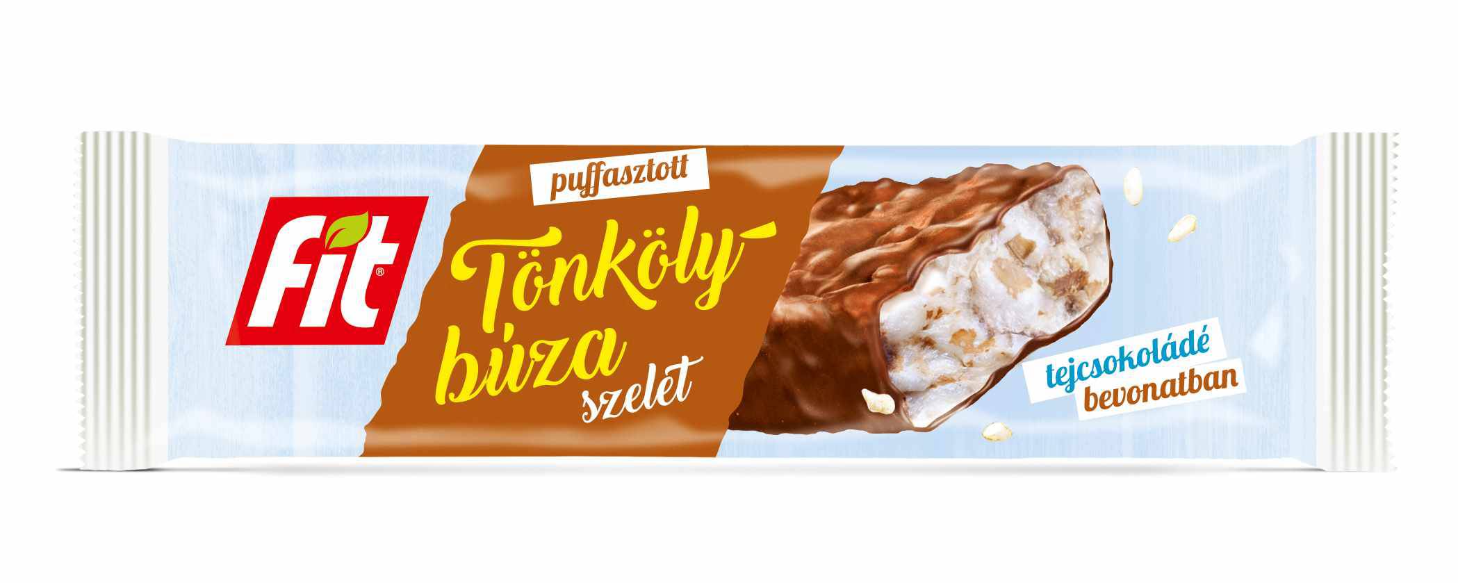 FIT Puffasztott Tönkölybúza szelet tejcsokoládé bevonattal 18g  