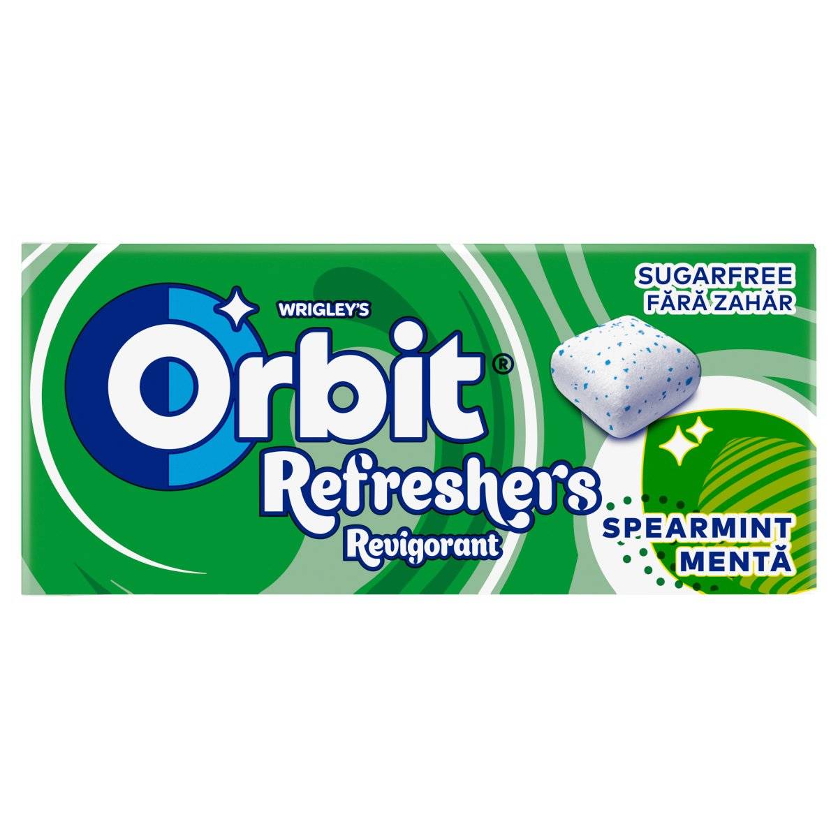 Orbit Refreshers Spearmint menta- és mentolízű cukormentes rágógumi (8db)  