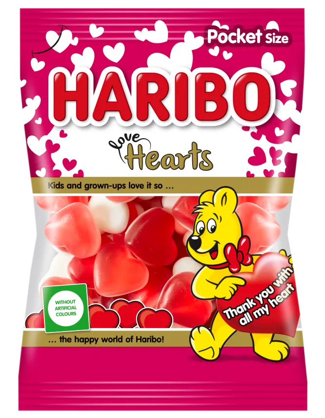 Haribo Love Hearts 80g  (X)