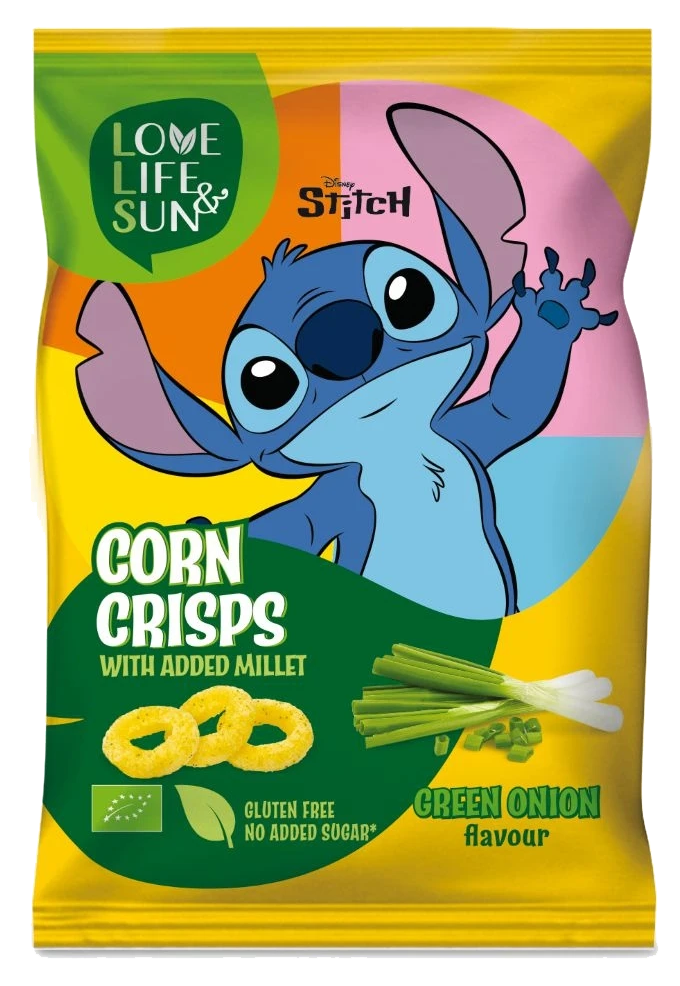 Disney Lilo & Stitch Hagyma ízű kukorica chips (GM és hozzáad. cuk.nélk.) 50g 