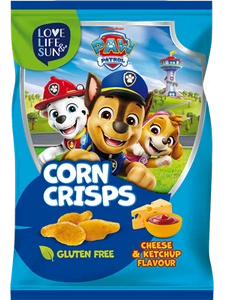 Paw Patrol Ketchup&sajt ízű kukorica chips (GM és hozzáad. cuk.nélk.) 50g  