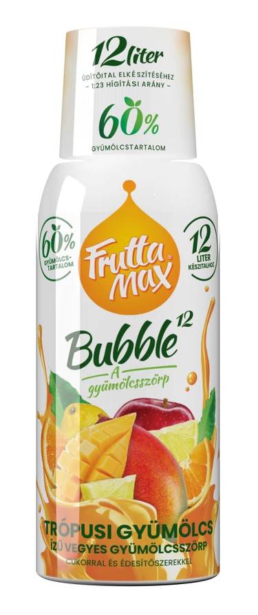 Frutta Max Bubble trópusi gyümölcs gyümölcsszörp 500ml  DRS