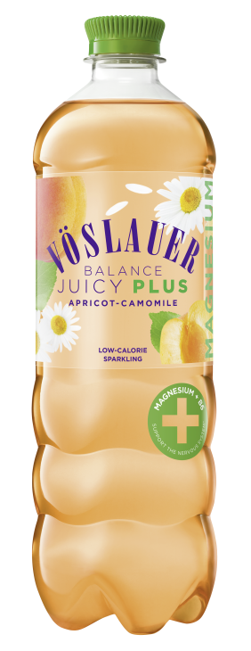 Vöslauer Juicy Plus Apricot-Camomile szénsavas üdítő 750ml  DRS 